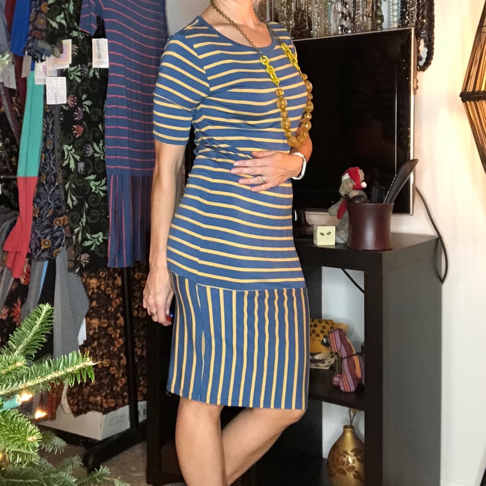 LuLaRoe Striped Julia Pencil Dress